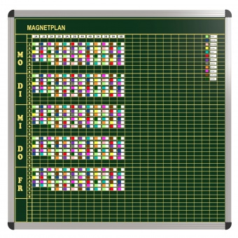 Klassen-Plantafel, 8 Stunden Mo-Fr, für 25 Klassen, 103x117 cm, Klassen-Plantafel, 8 Stunden Mo-Fr, für 25 Klassen, 103x117 cm,